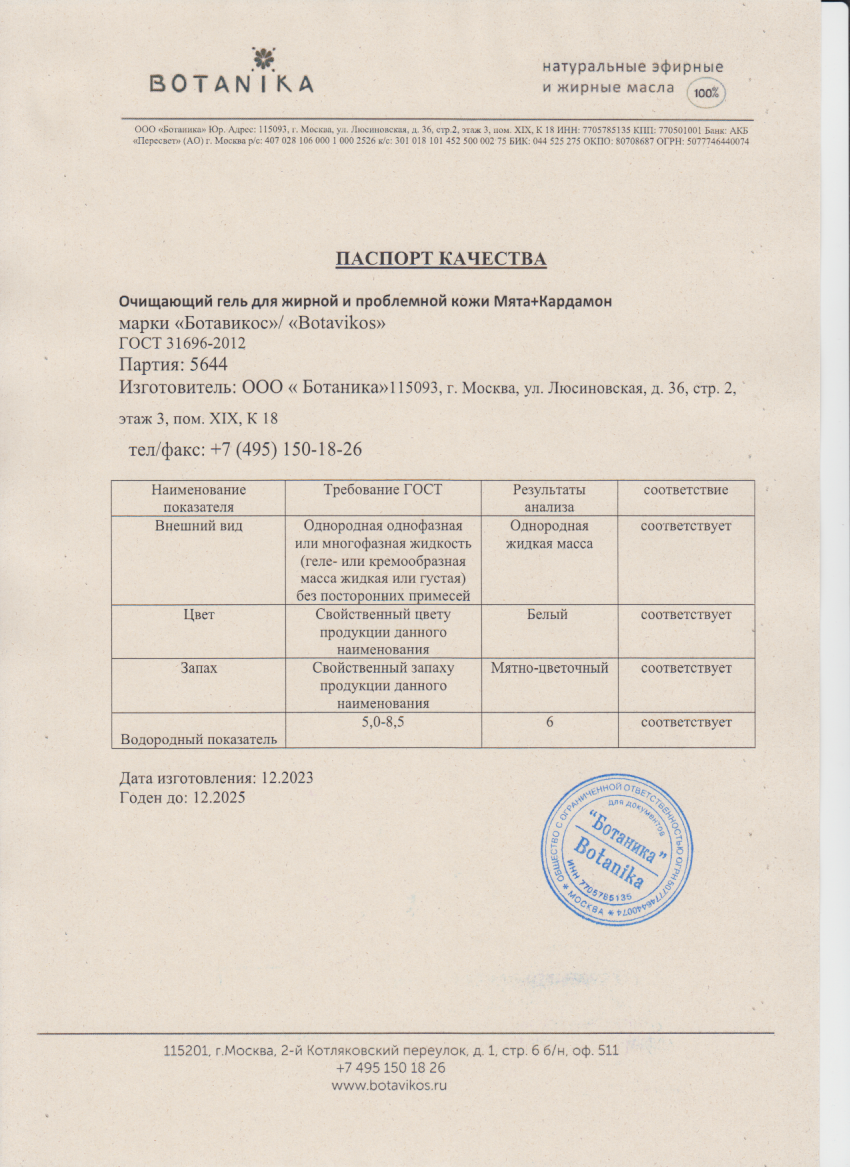 Паспорт №122023